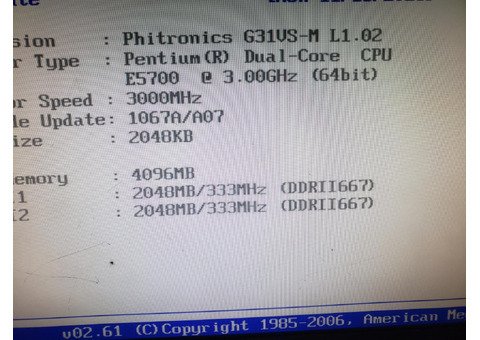 pc dual core 3.00ghz .3.00ghz .4 gb memória hd 320 gb.somente torre