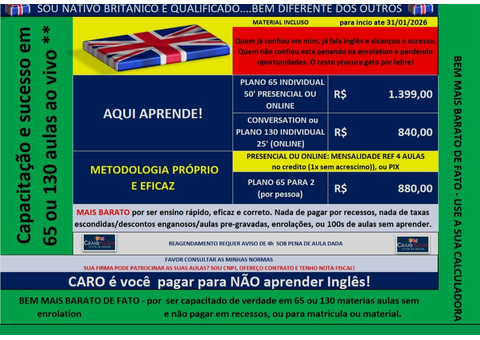 Inglês eficaz  em 65 aulas individuais com  prof nativo - 4