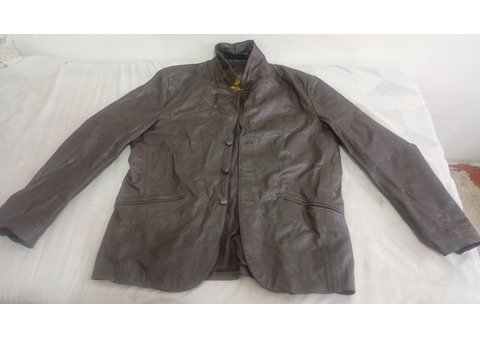 Jaqueta em couro legítimo masculina