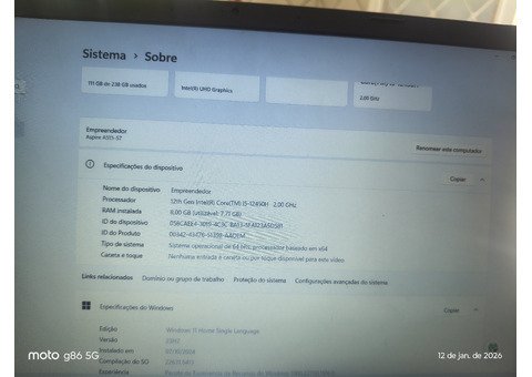 Notebook Acer i5 11 geração barato