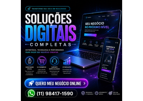 Soluções Digitais Completas | Seu Negócio no Próximo Nível