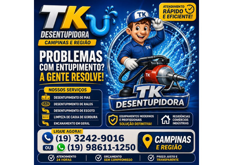 Desentupidora em Campinas e Região - Atendimento Rápido